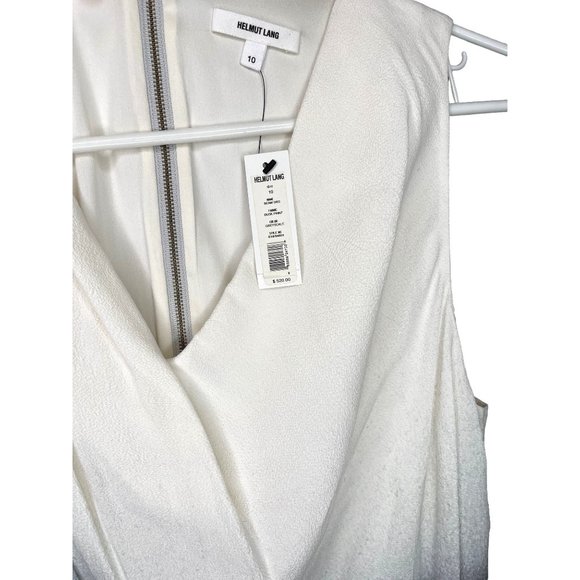 Helmut Lang Beam Shift Dress Sleeveless Hi-Low Midi 10 M Grey scale NWT - Picture 8 of 16